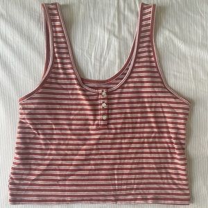 Target cropped stripe tank and short lounge set